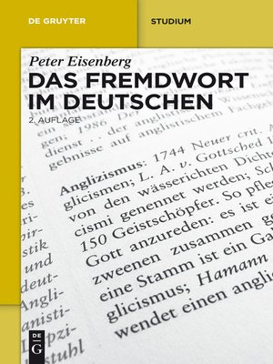 cover image of Das Fremdwort im Deutschen
